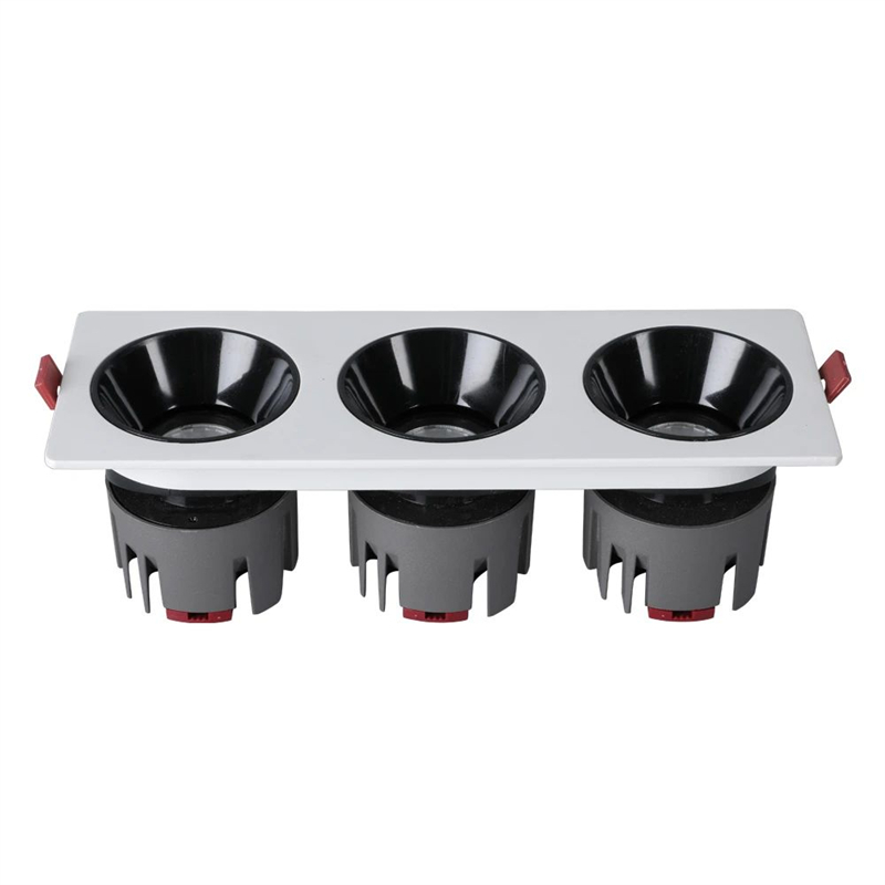 Recessed Adjustable Multi-Head Grille Light